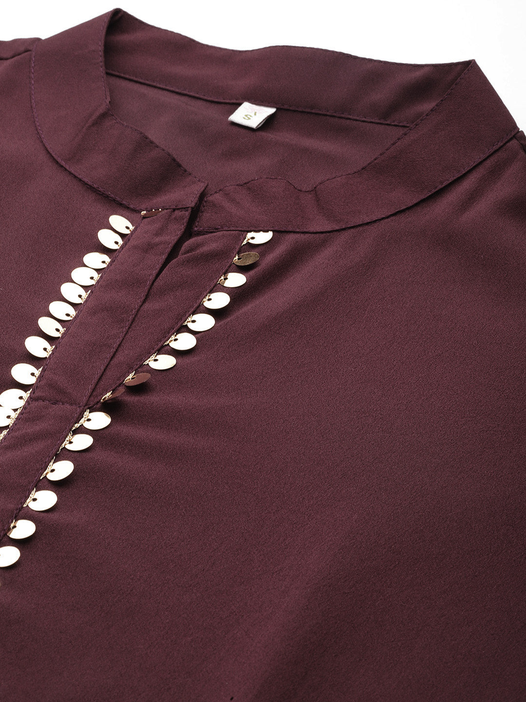 Brown & Gold Toned Tunic Top | Indian Kurta for Women