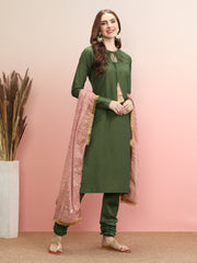Tie-Up Neck Regular Sleeves Straight Kurta Set-AHKICHDU-COMBO-990