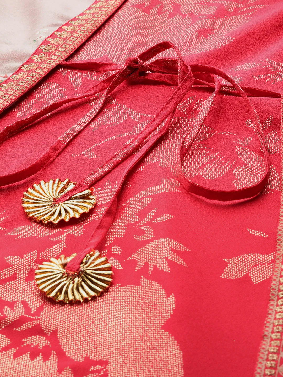 Red Floral Maxi Dress - Indian Dresses Online | A-Line Style