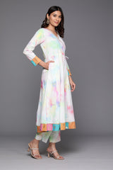 Tie and Dye Crepe Kurta Palazzo Set-AHKUPN-COMBO-967