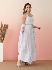 Printed Sequinned Ready to Wear Lehenga & Blouse With Dupatta-AHBLDUSK-COMBO-547