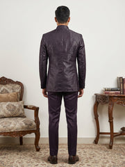 Men's Woven Design Indo-Western Set ( 50JIND 222Purple )