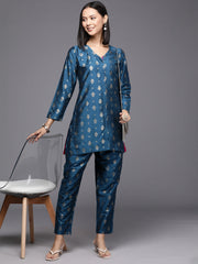 Women Printed Tunic with Trousers-AHTUPN-COMBO-846