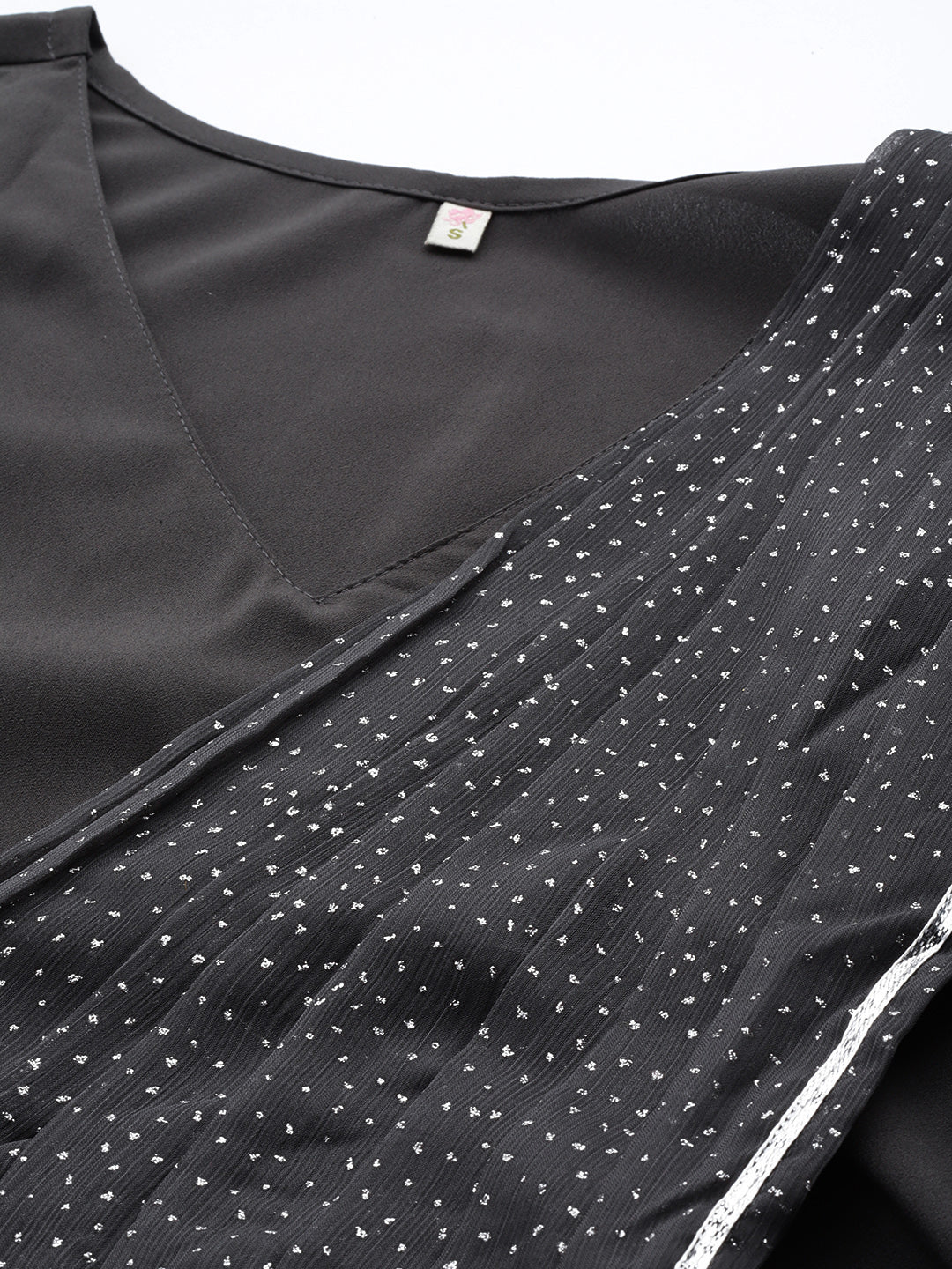 Grey Abstract Print Dress - Indian Dresses Online