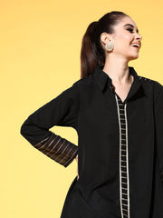 Black Printed Tunic With Palazzos-AHTUPZ-COMBO-569