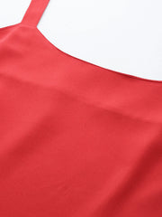 Red Solid Kurta Palazzo Set With Dupatta-AHKUDUPZ-COMBO-704