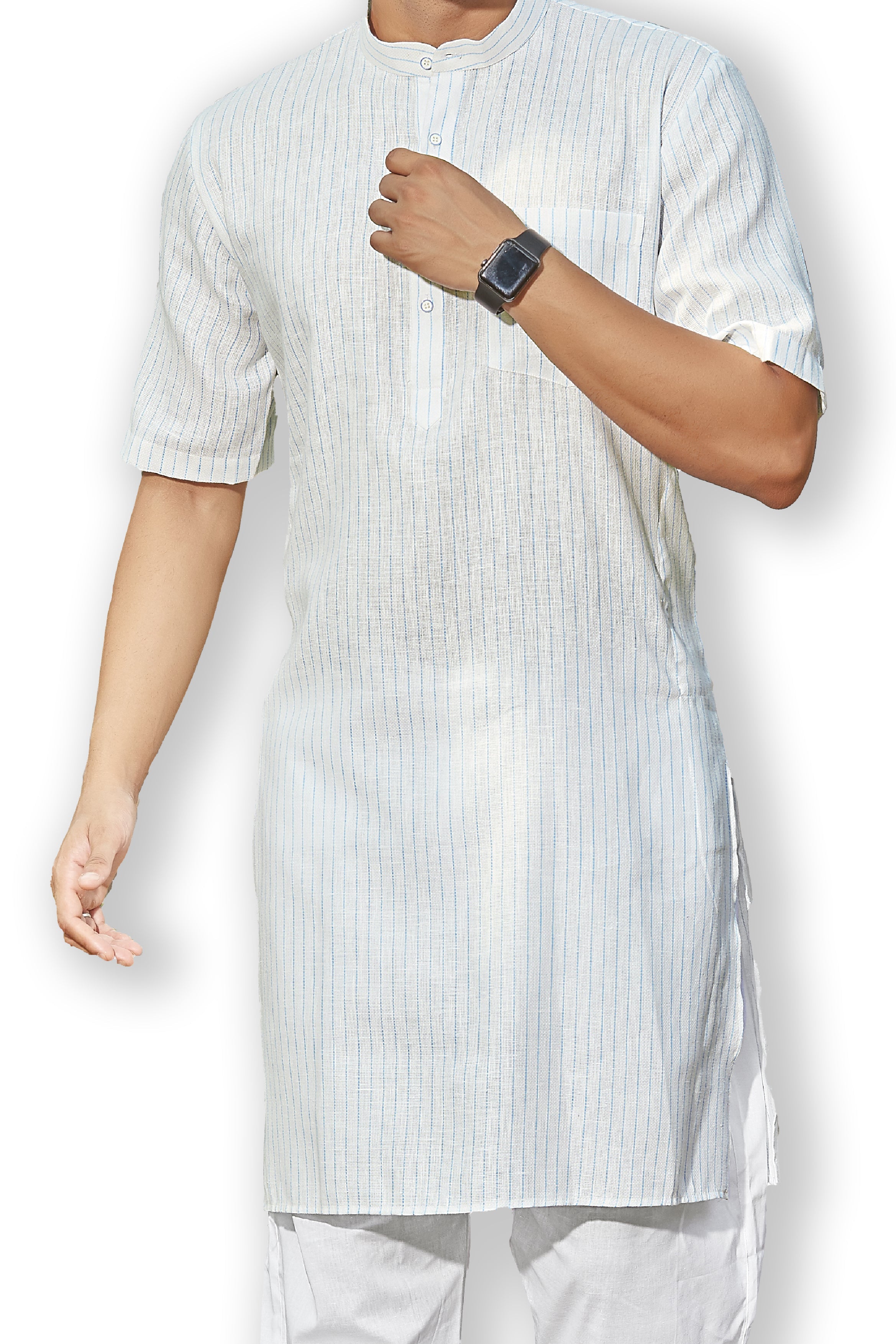 Cotton Modi Kurta for Men - Multicolor | HKSRLIWH38 | DesiQlo