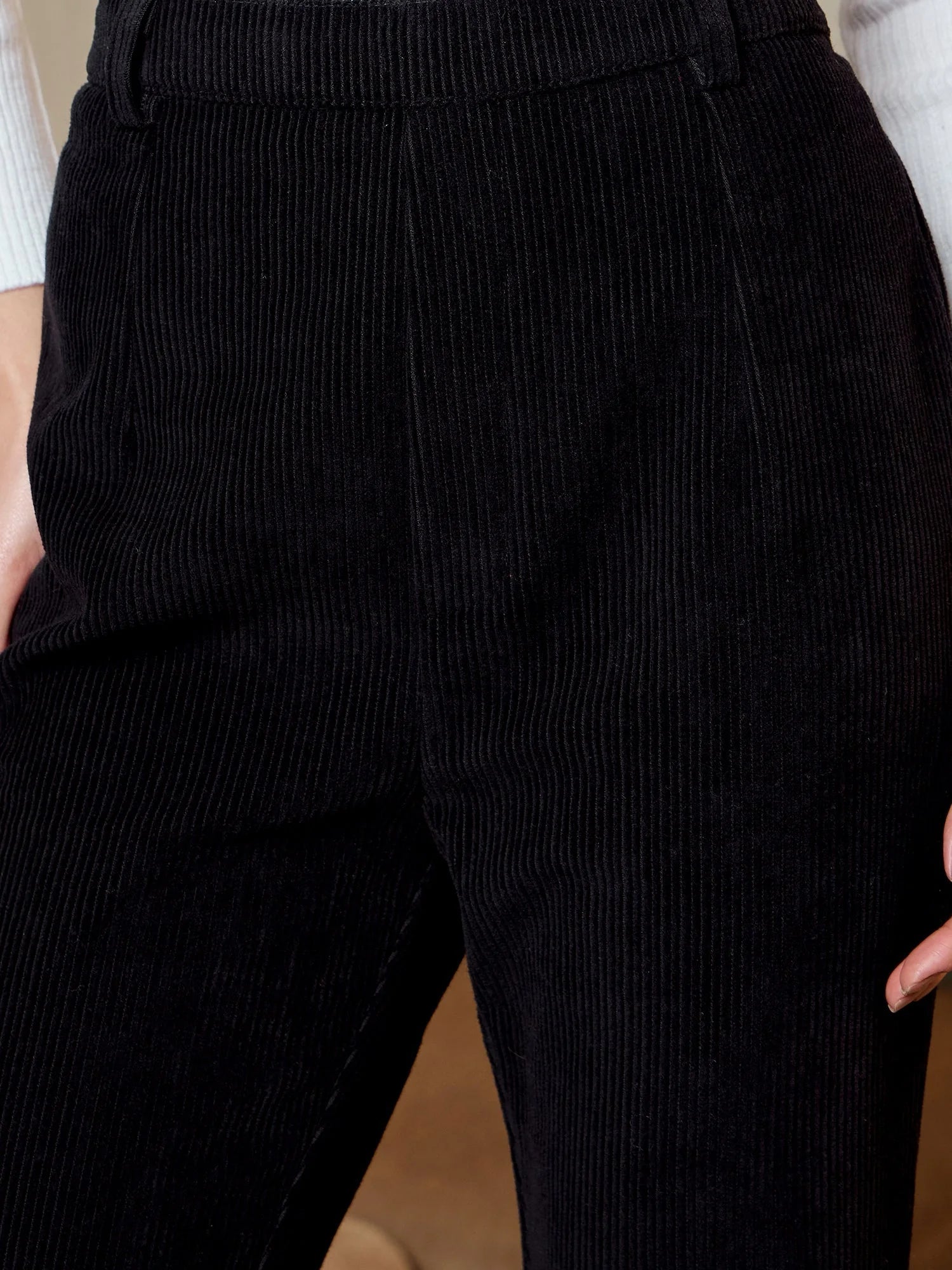 Black Corduroy Bell Bottoms - Stylish Women's Pants