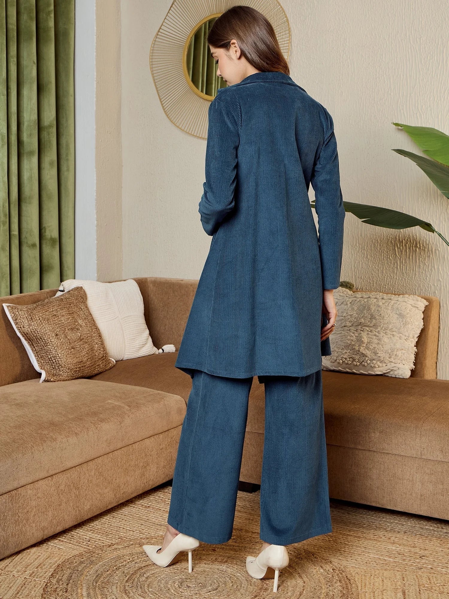 Blue Corduroy Three Piece Set - Women's Western Clothing Shop