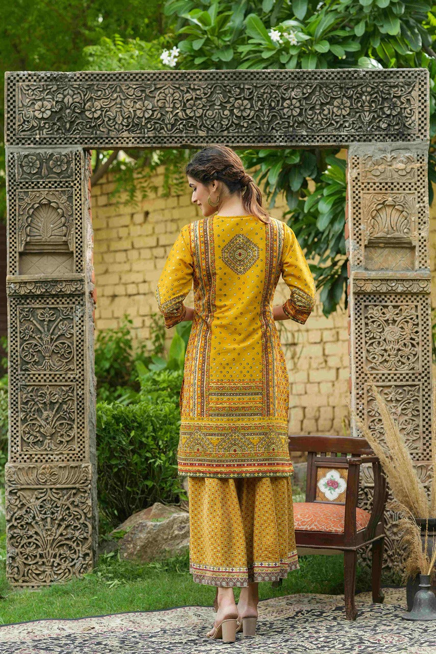 Buy Aqua Rayon Slub Embroidered A-Line Kurta Online in India
