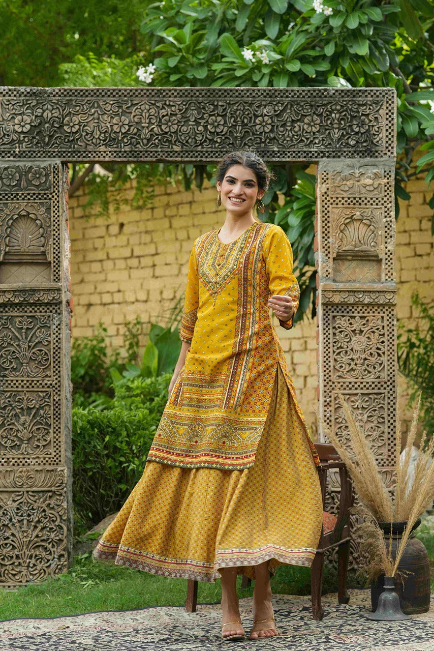 Buy Aqua Rayon Slub Embroidered A-Line Kurta Online in India