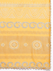 Ahalyaa Gotta Patti Pure Cotton Kurta with Palazzos & Dupatta