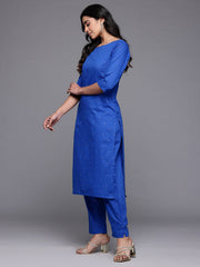 Ahalyaa Printed Pure Cotton Kurta with Trousers