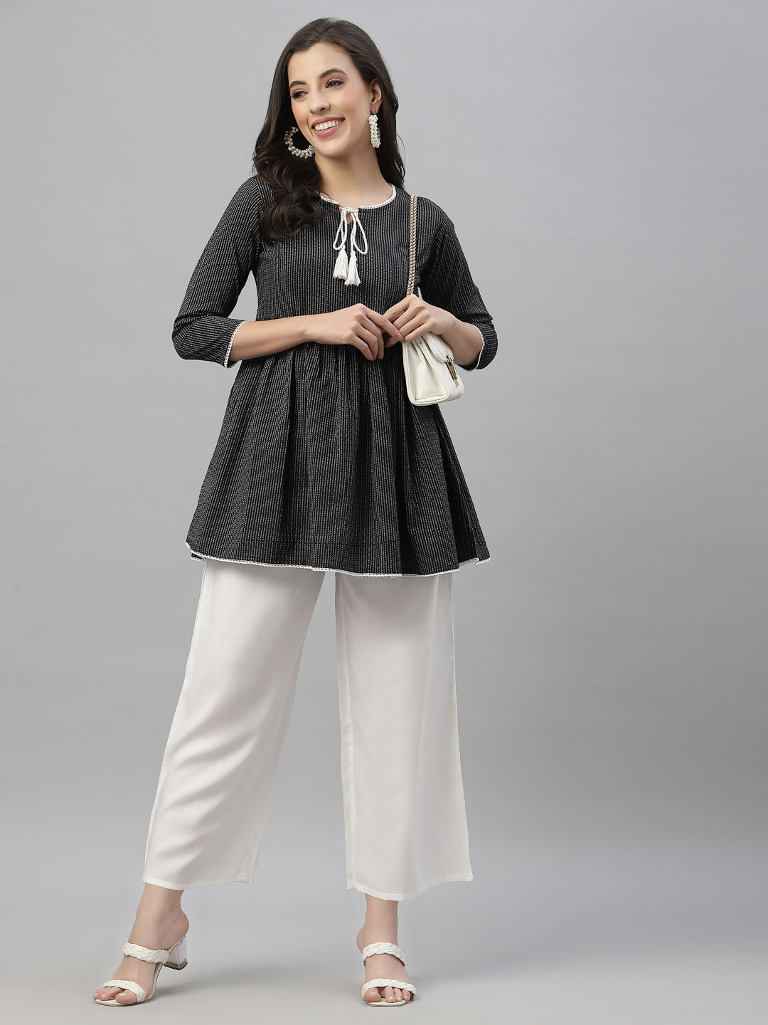 Buy Aqua Rayon Slub Embroidered A-Line Kurta Online in India