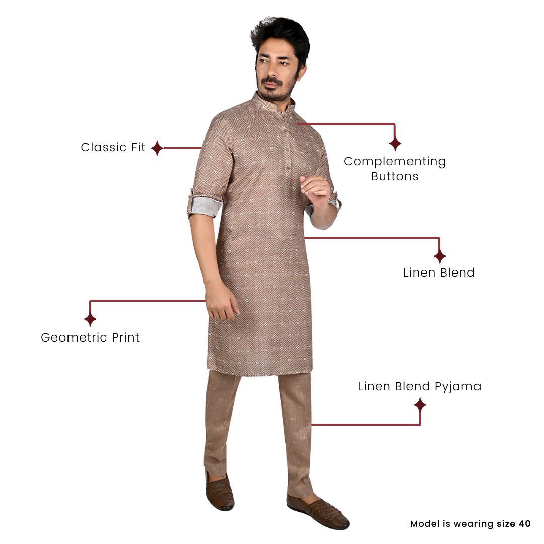 Cotton Kurta for Men - Multicolor | KPPR12296A | DesiQlo