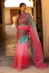 Organza Saree for Women - Pink | MLWSHSA8937PNK