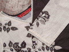 White Linen Floral Pinted Kurta Set For Women-MLWSHKS4303WHT