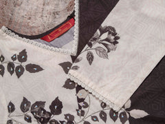 White Linen Floral Pinted Kurta Set For Women-MLWSHKS4303WHT