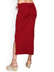Women's Maroon Cotton Lycra High Rise Saree Shapewear-34-CO-MAROON