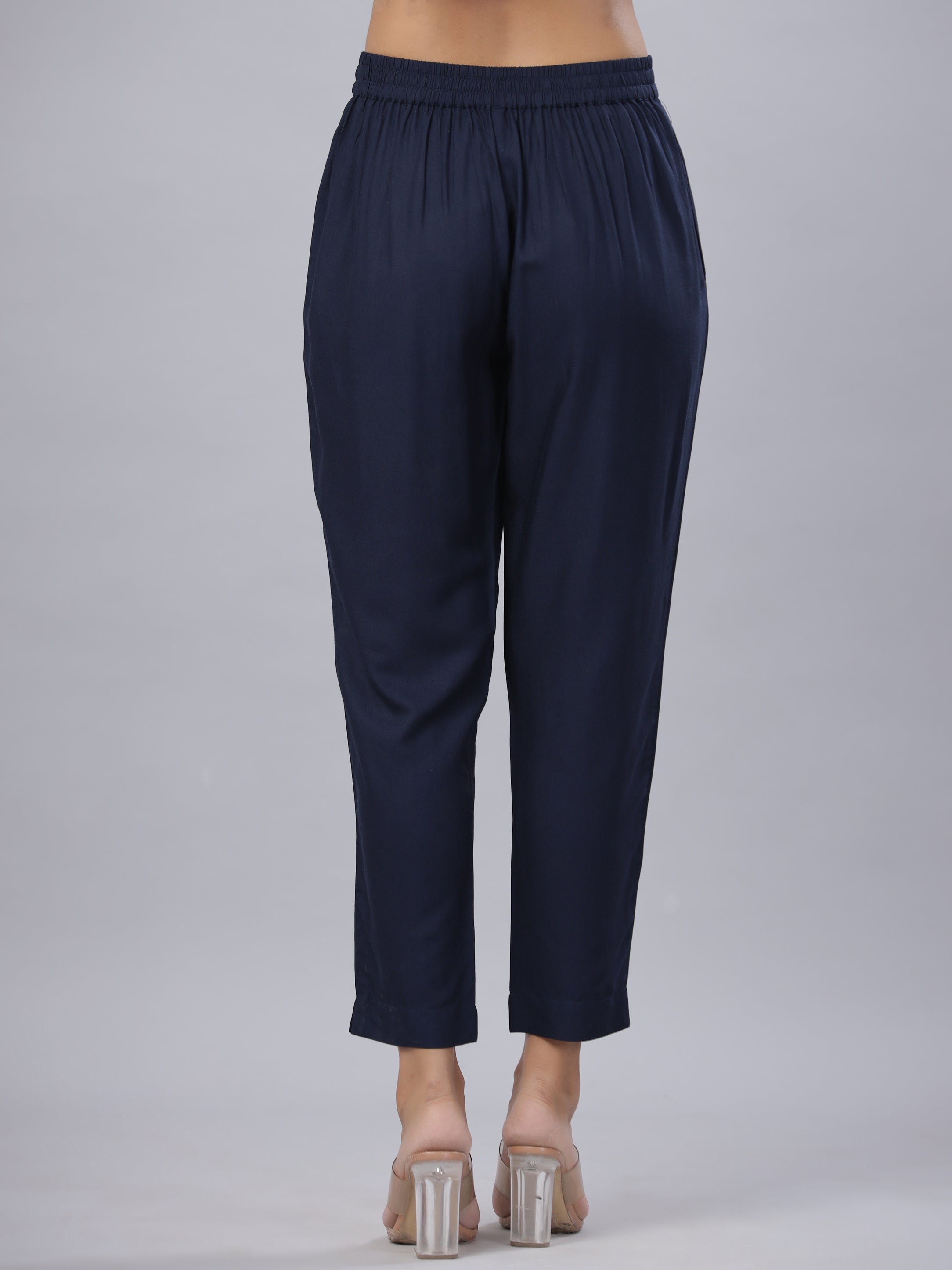 Buy Beige Cotton Solid Straight Pant Online in India