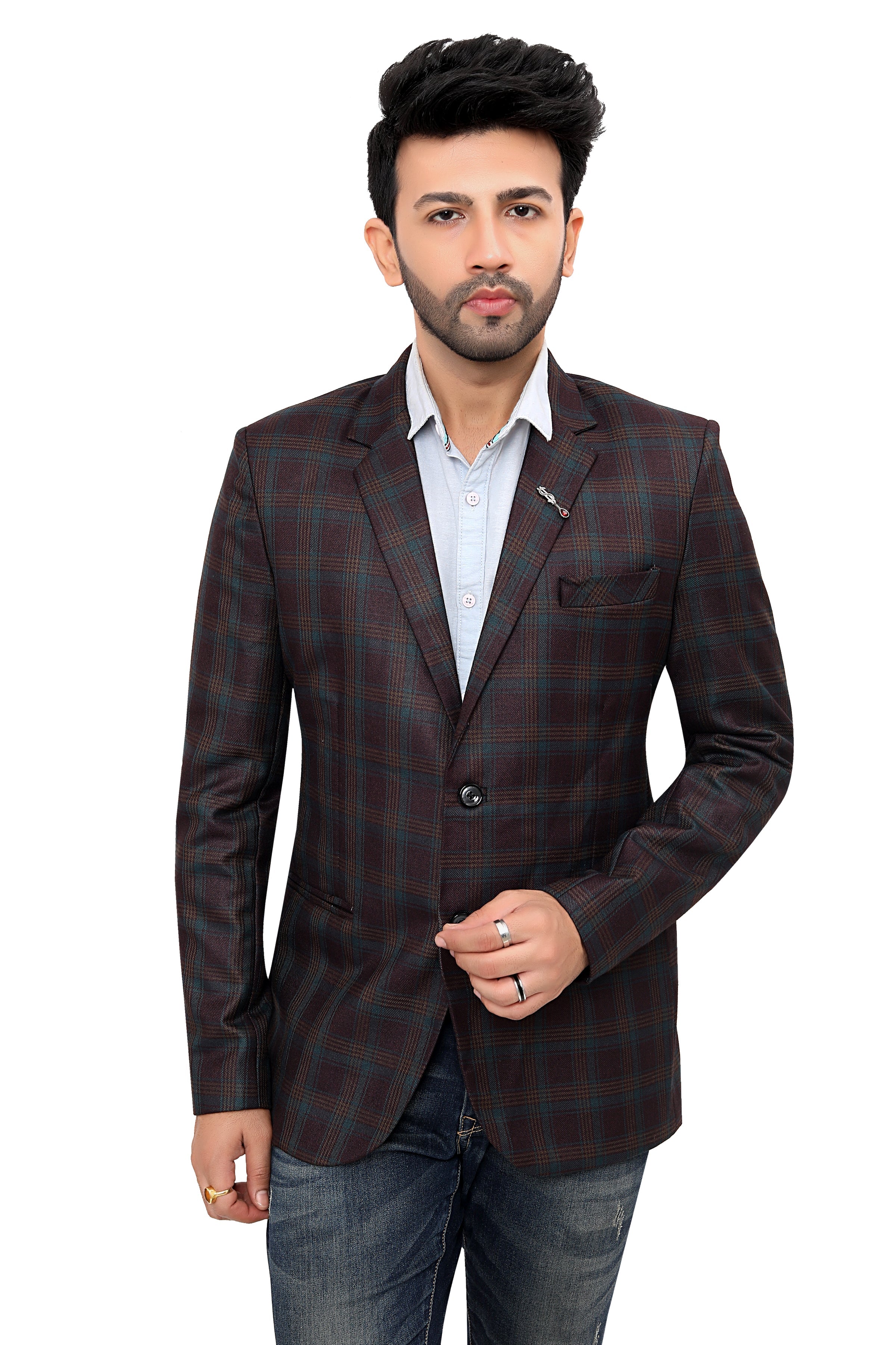 Cotton Blazer for Men - Multicolor | BLDU30004M | DesiQlo