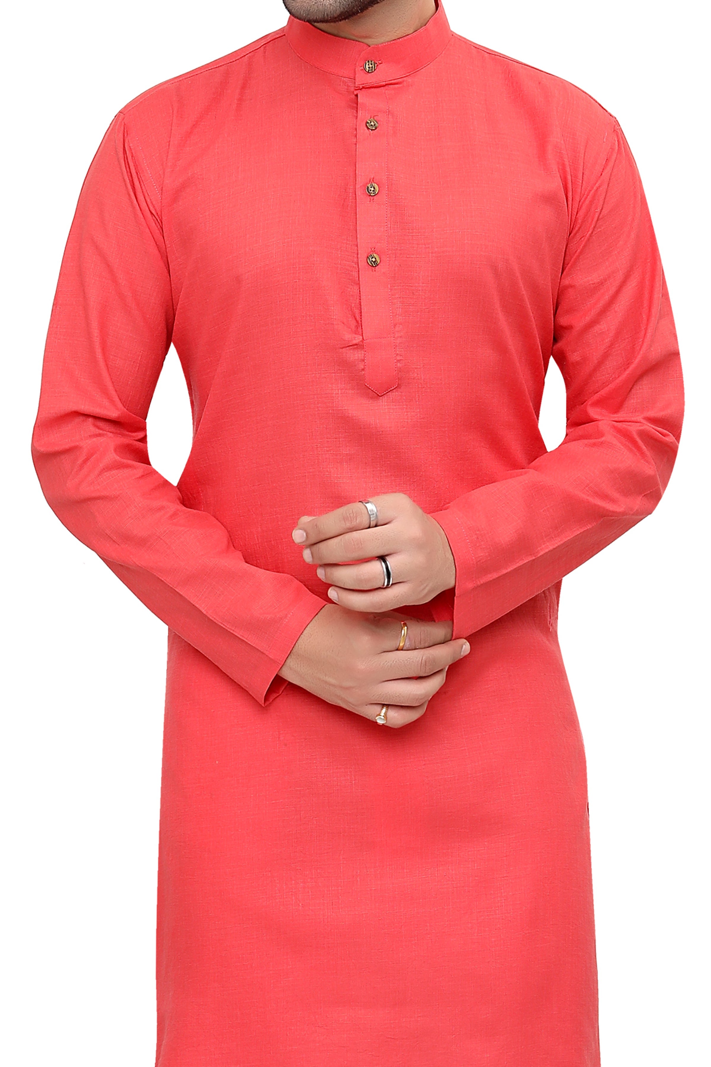 Cotton Kurta Pyjama Set for Men - Pink | KPSGSPIN40 | DesiQlo