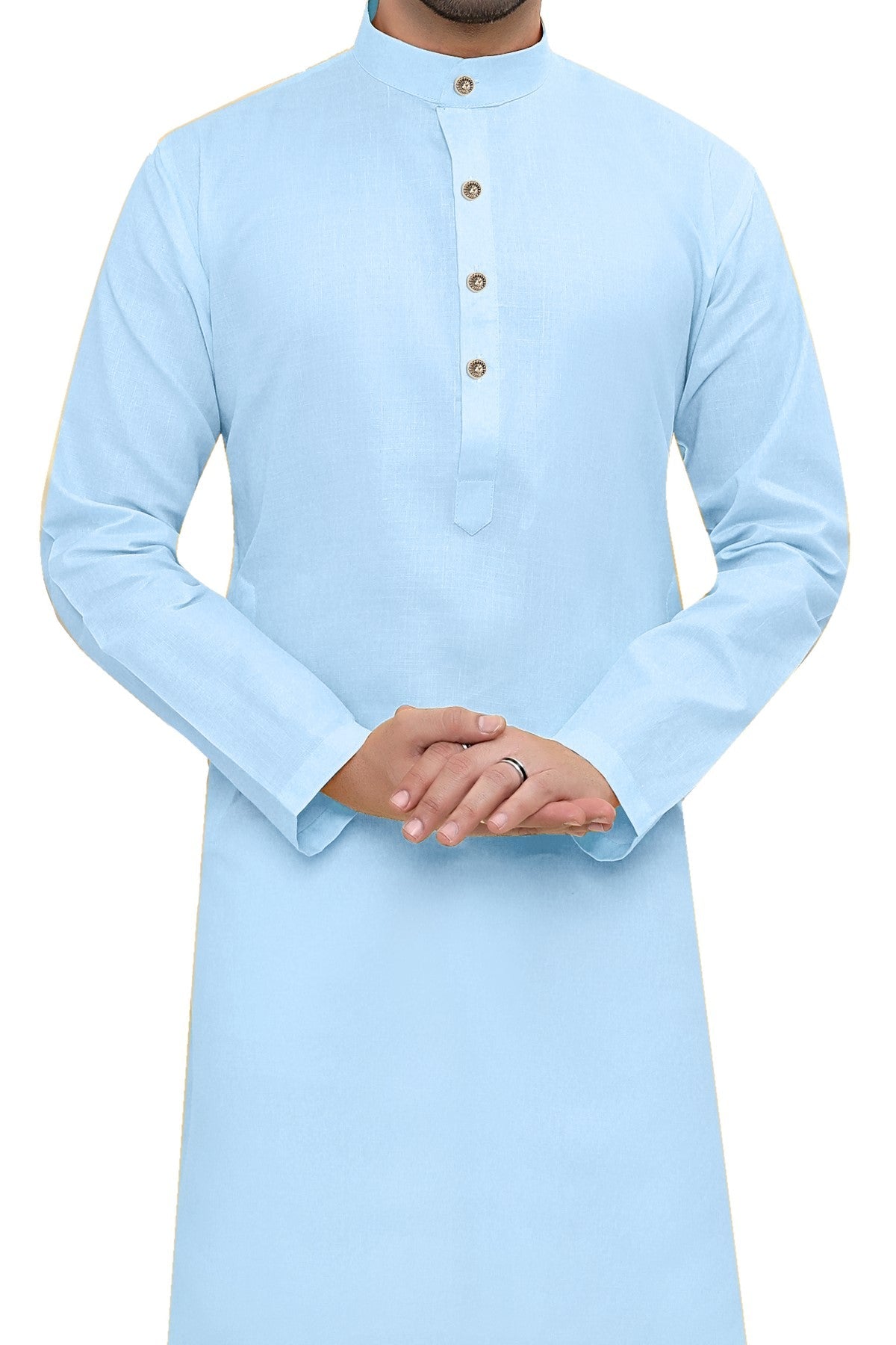 Cotton Kurta Pyjama Set for Men - Blue | KPSGSBLU36 | DesiQlo