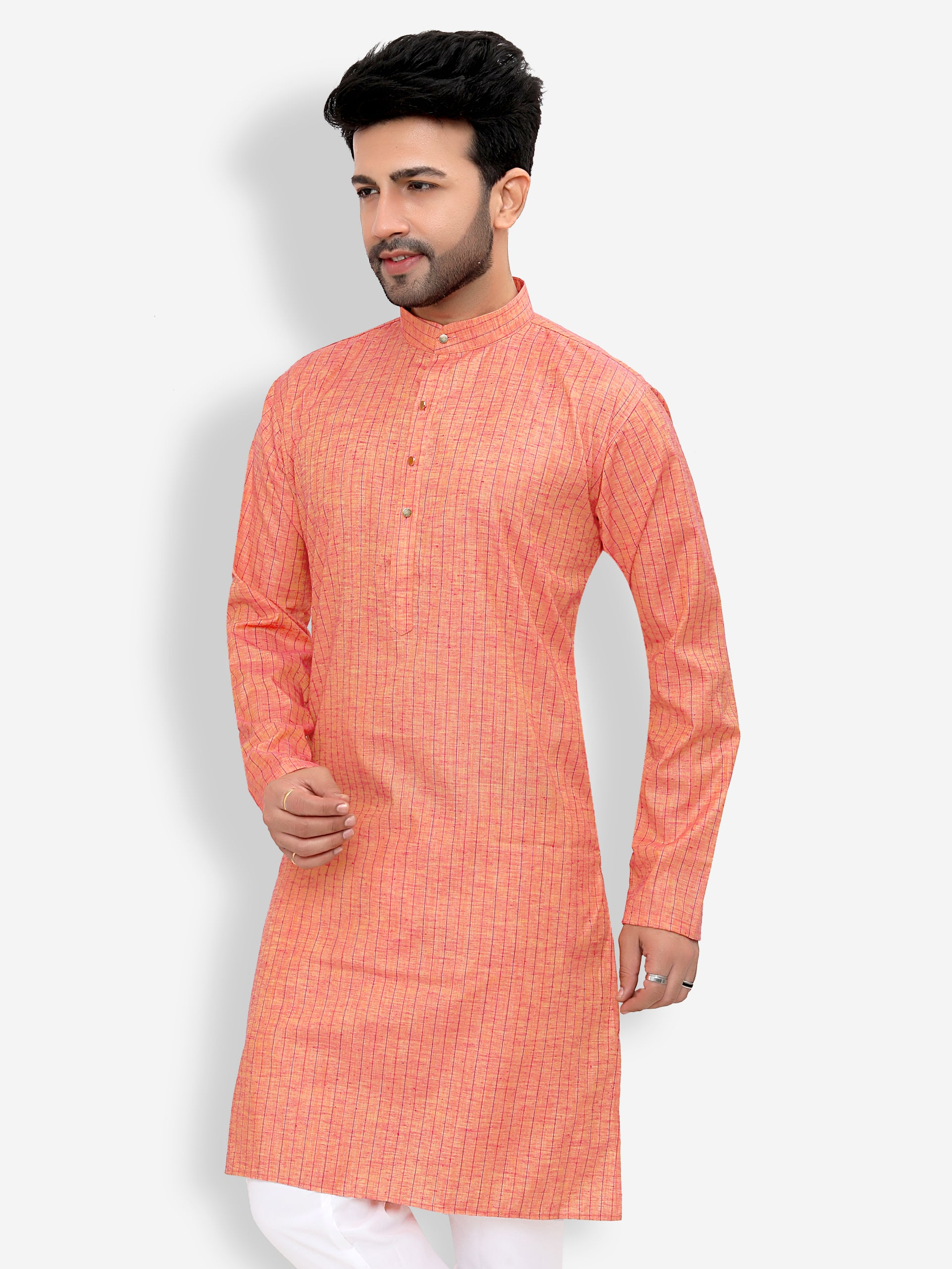 Cotton Kurta Pyjama Set for Men - Multicolor | KPSGLIOV38 | DesiQlo