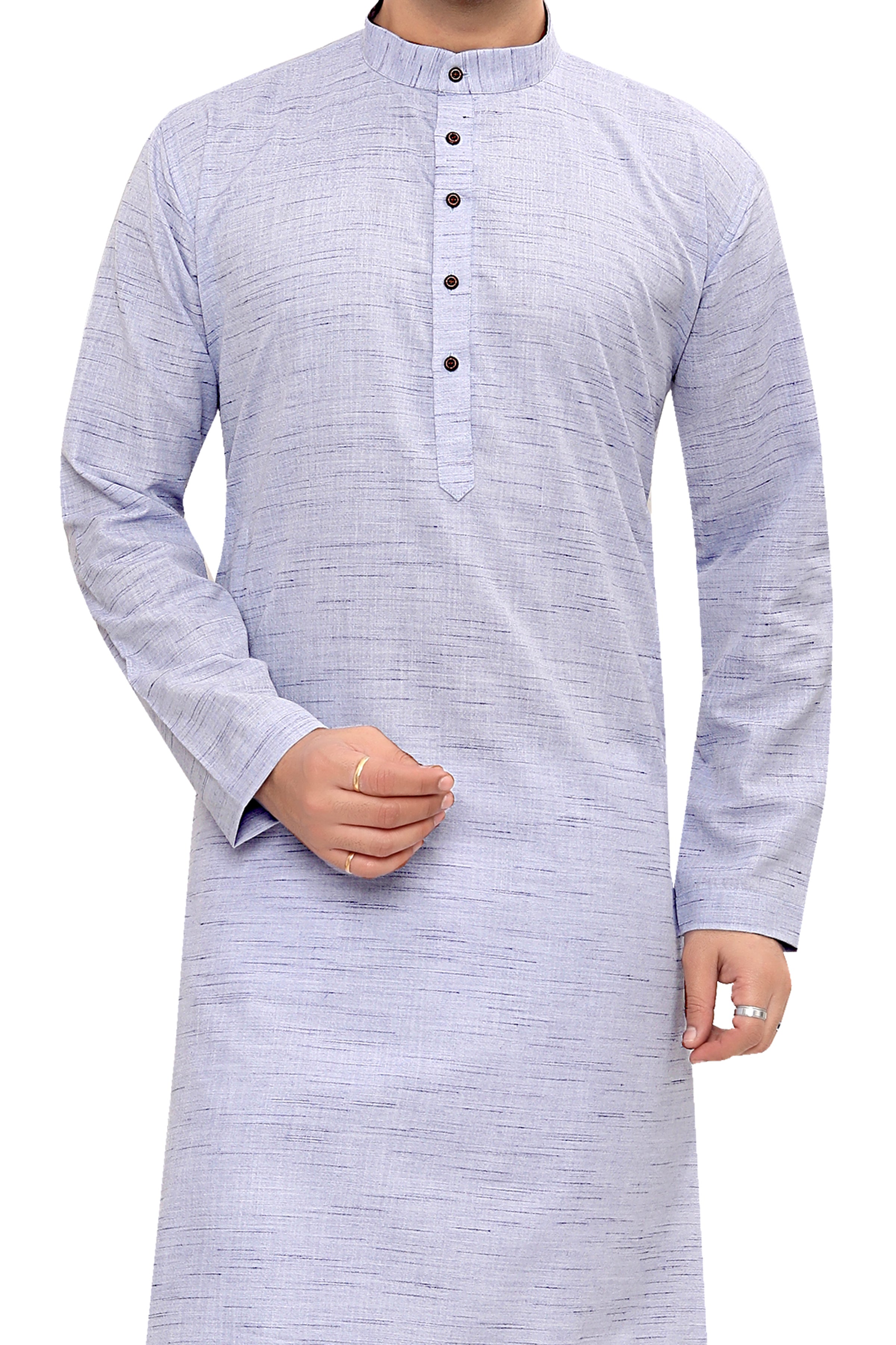 Cotton Kurta Pyjama Set for Men - Blue | KPSGKHGR42 | DesiQlo