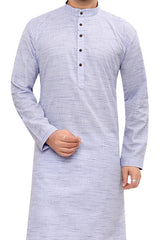Cotton Kurta Pyjama Set for Men - Blue | KPSGKHGR42