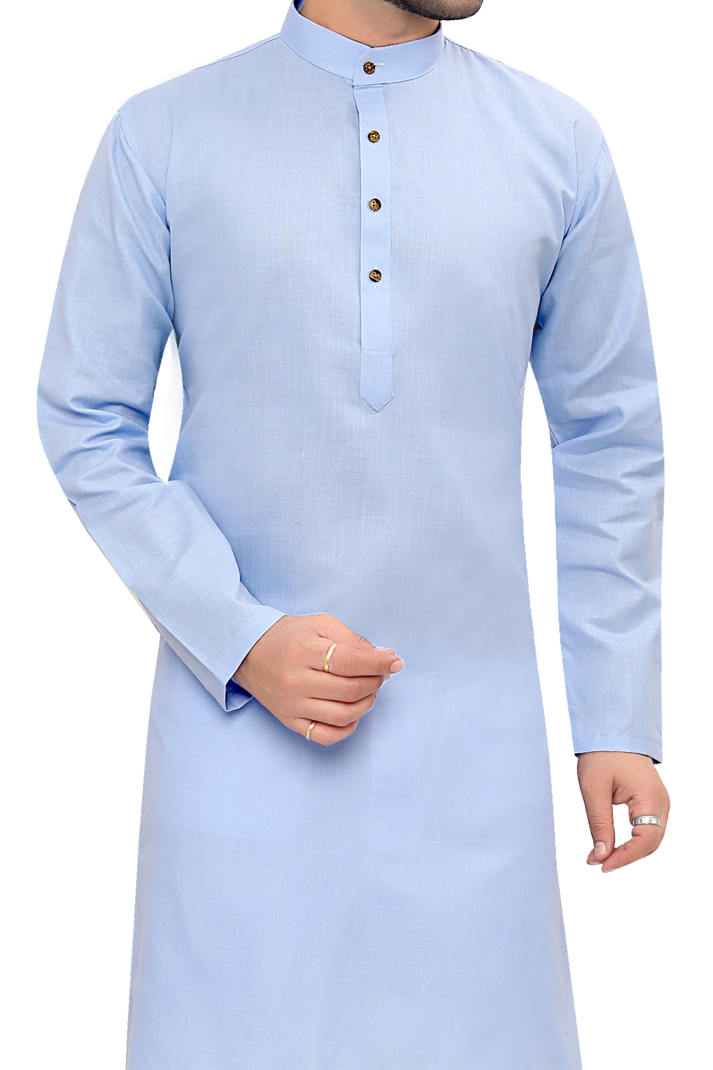 Cotton Kurta for Men - Sky Blue | KPSGSBLD36 | DesiQlo