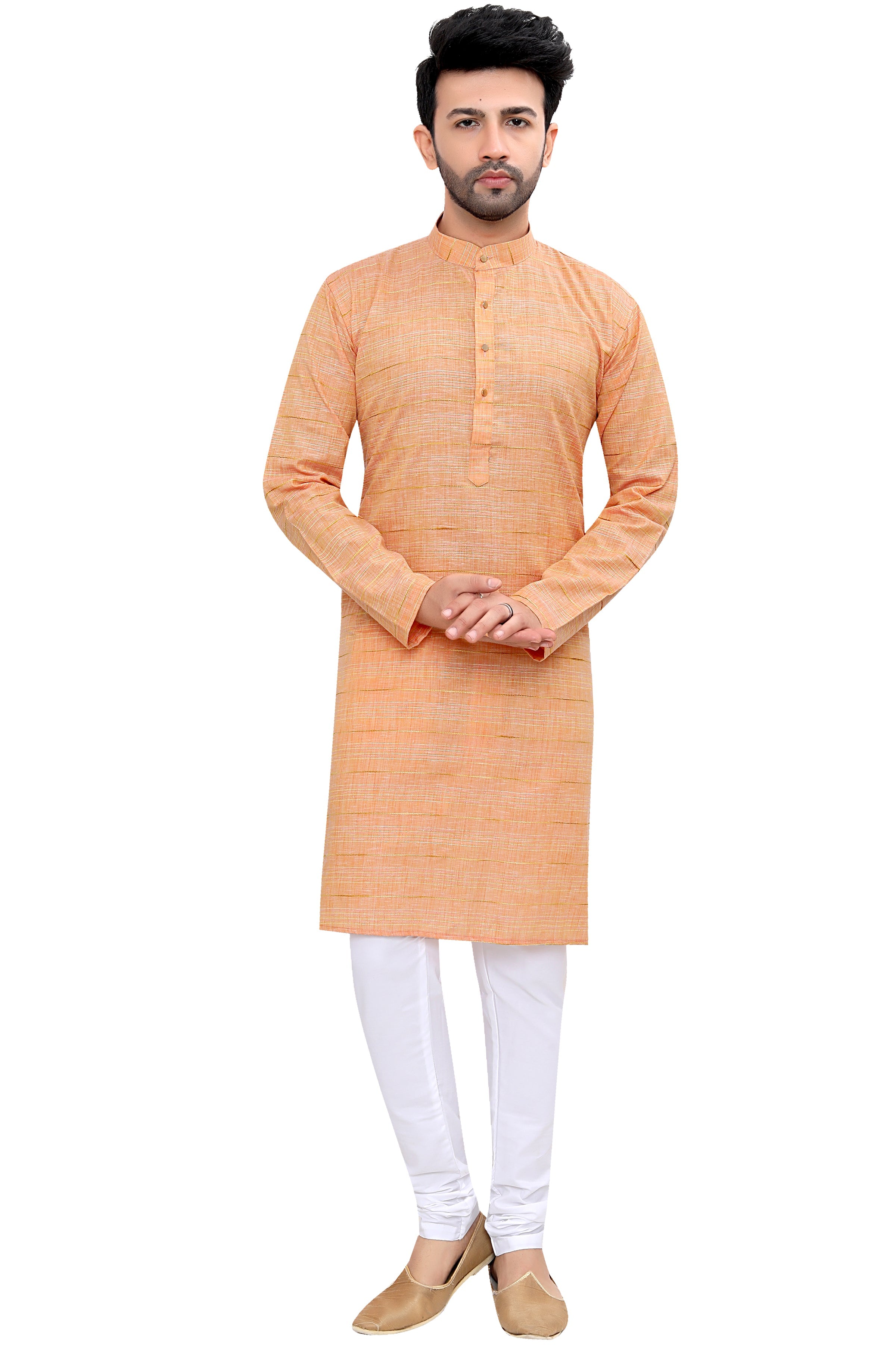Cotton Kurta Pyjama Set for Men - Multicolor | KPSGLIOZH3 | DesiQlo