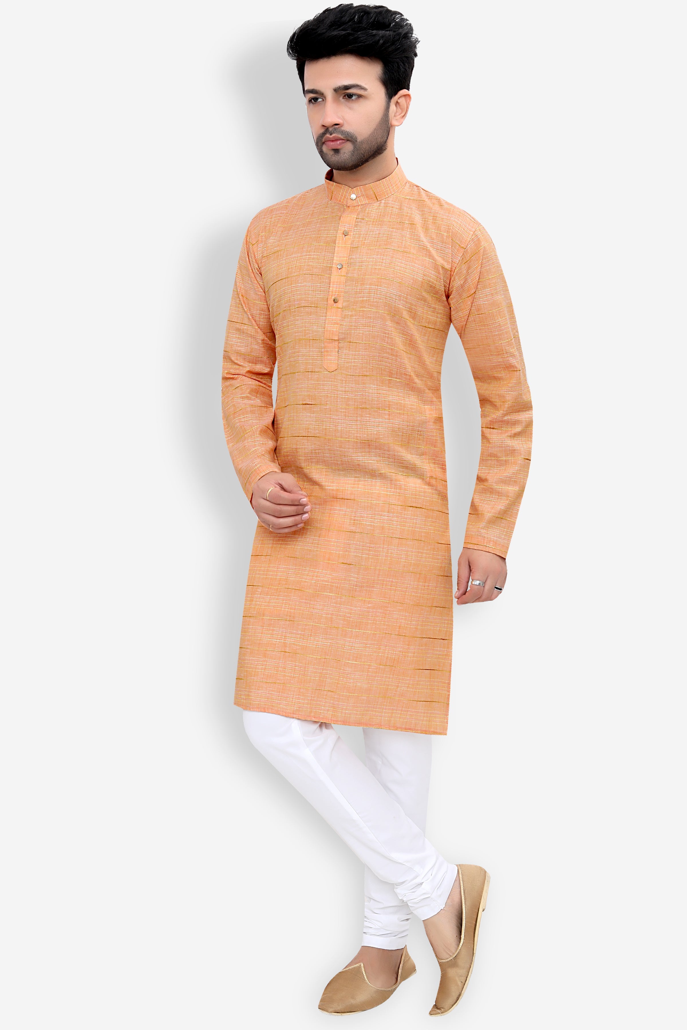 Cotton Kurta Pyjama Set for Men - Multicolor | KPSGLIOZH3 | DesiQlo