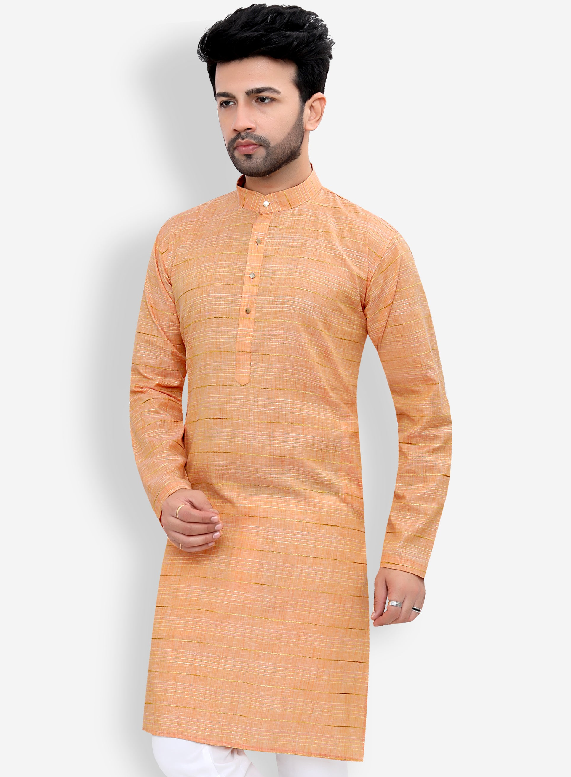 Cotton Kurta Pyjama Set for Men - Multicolor | KPSGLIOZH3 | DesiQlo