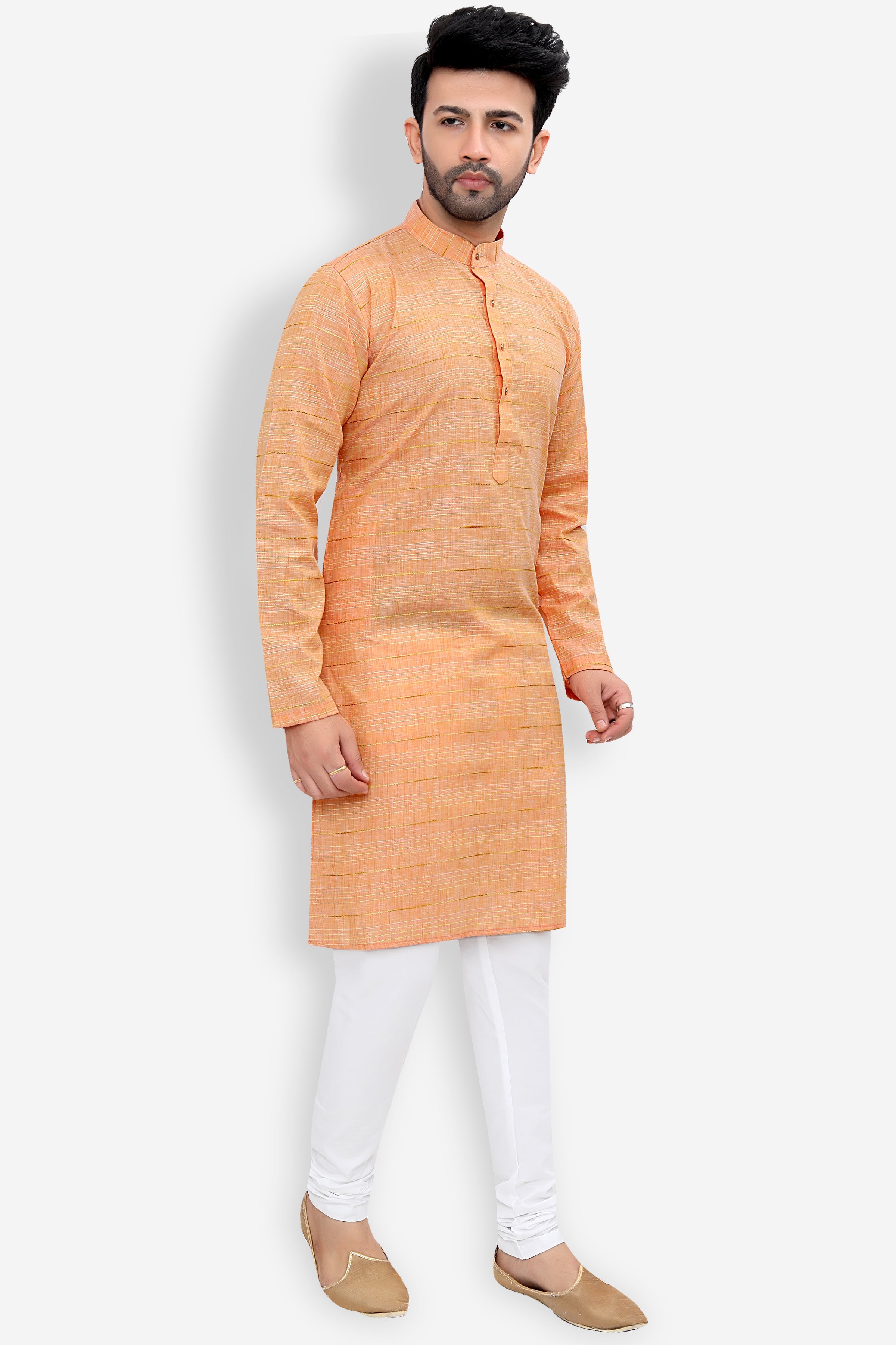Cotton Kurta Pyjama Set for Men - Multicolor | KPSGLIOZH3 | DesiQlo
