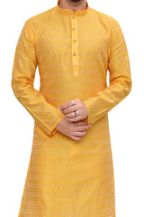 Cotton Kurta for Men - Yellow | KPPDJQM38