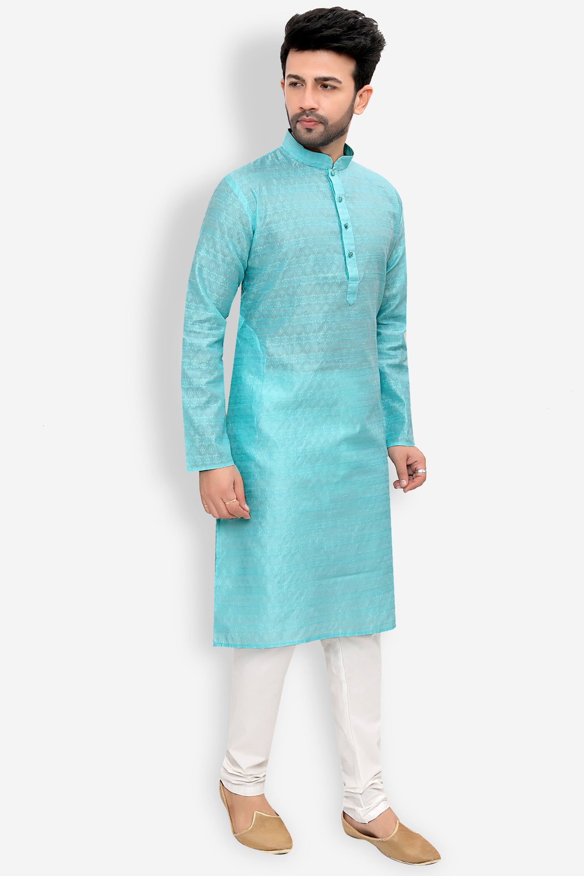 Cotton Kurta for Men - Green | KPPDJQG44