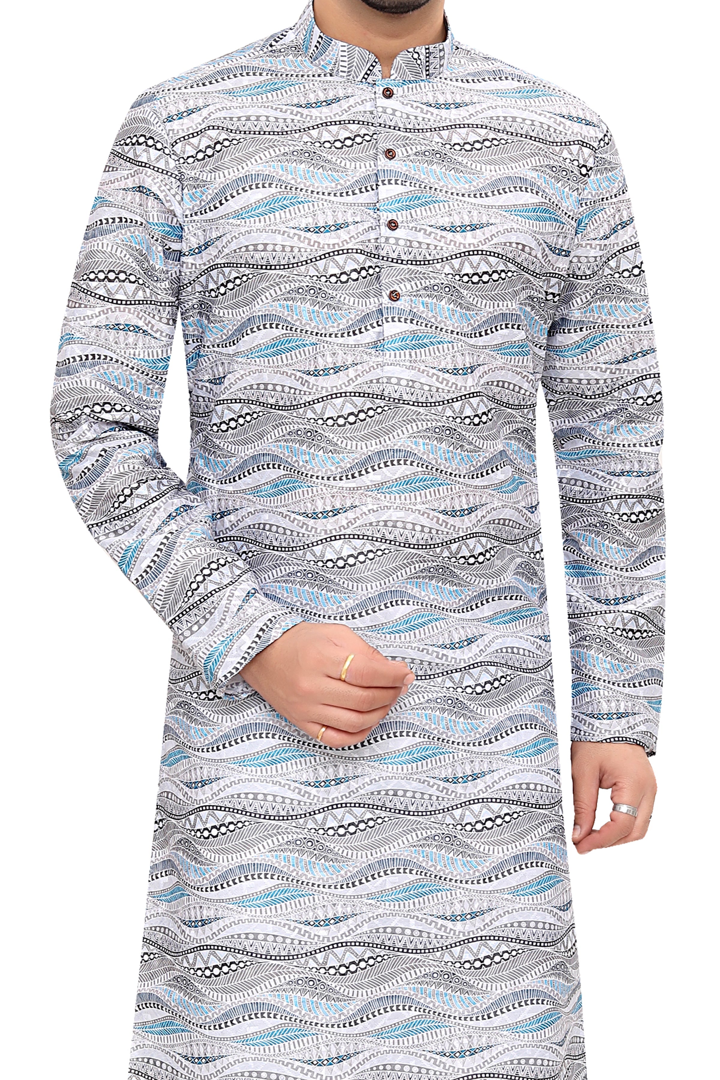 Cotton Kurta for Men - White | KUPR12487W | DesiQlo