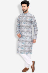 Cotton Kurta for Men - White | KUPR12487W