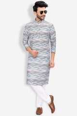 Cotton Kurta for Men - White | KUPR12487W