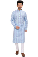 Linen Kurta for Men - Multicolor | KPKMTSBL42