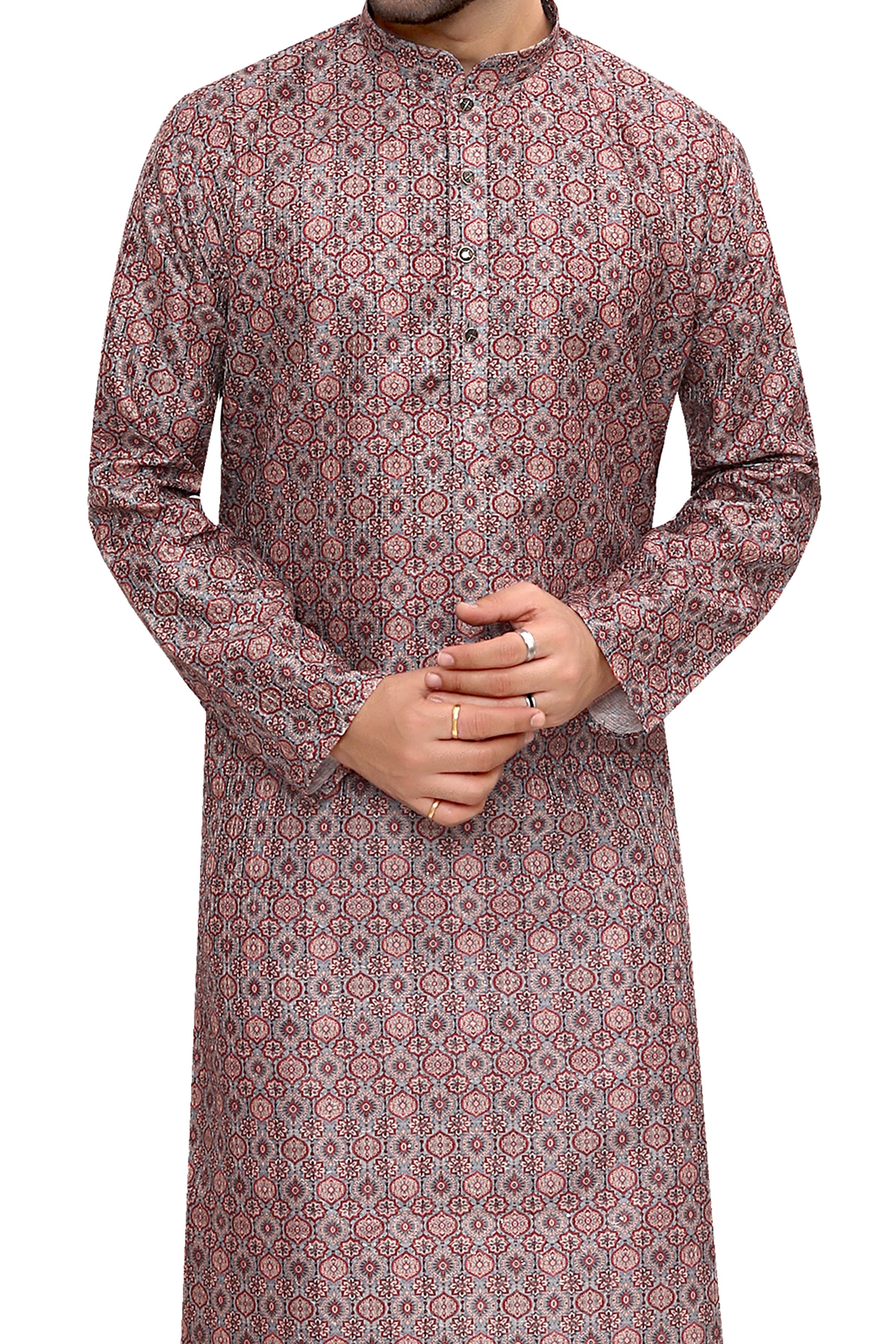 Silk Kurta for Men - Brown | KPPDSDBR40 | DesiQlo