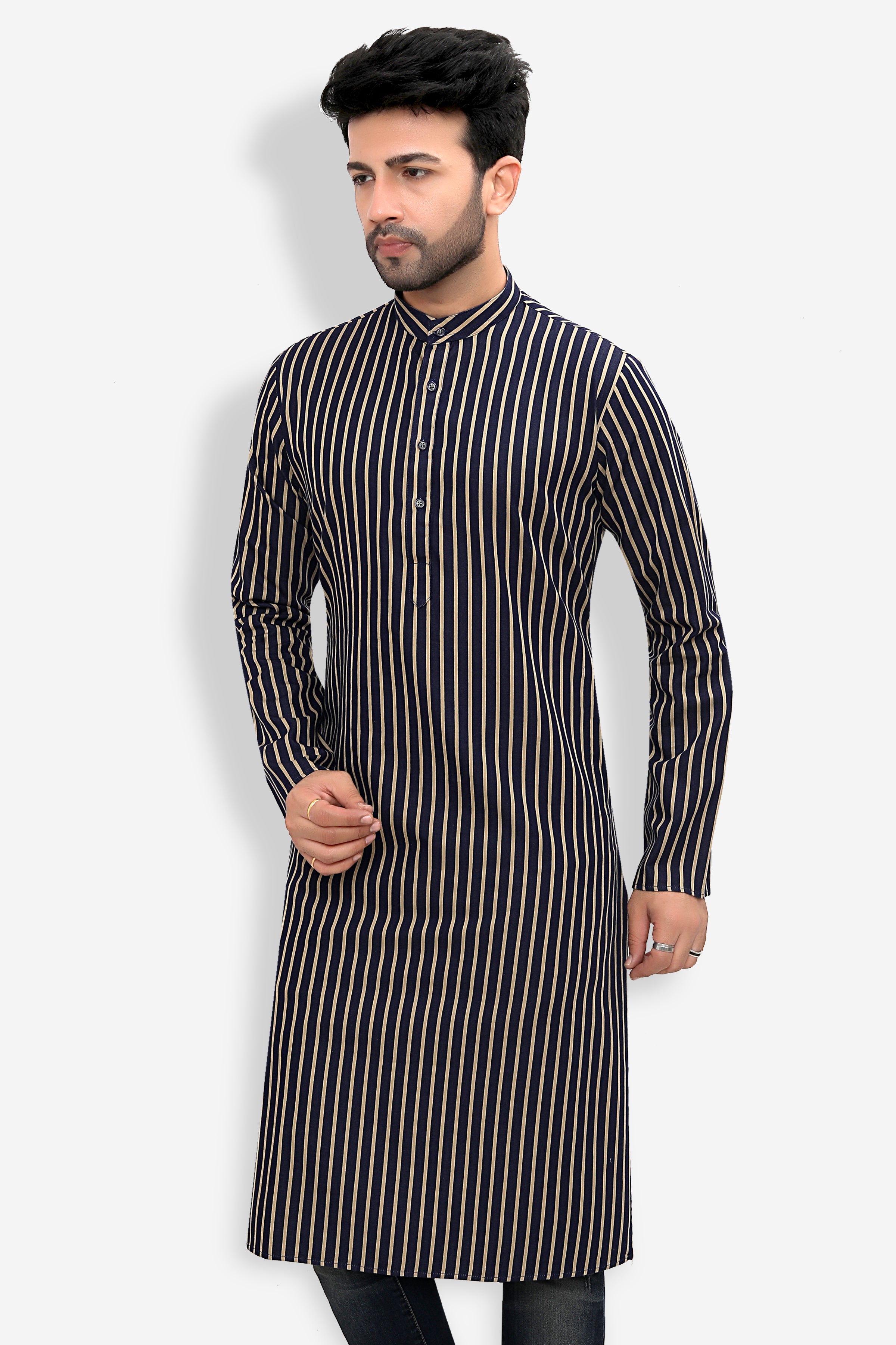 Cotton Kurta for Men - Multicolor | KUKMDNMG38 | DesiQlo