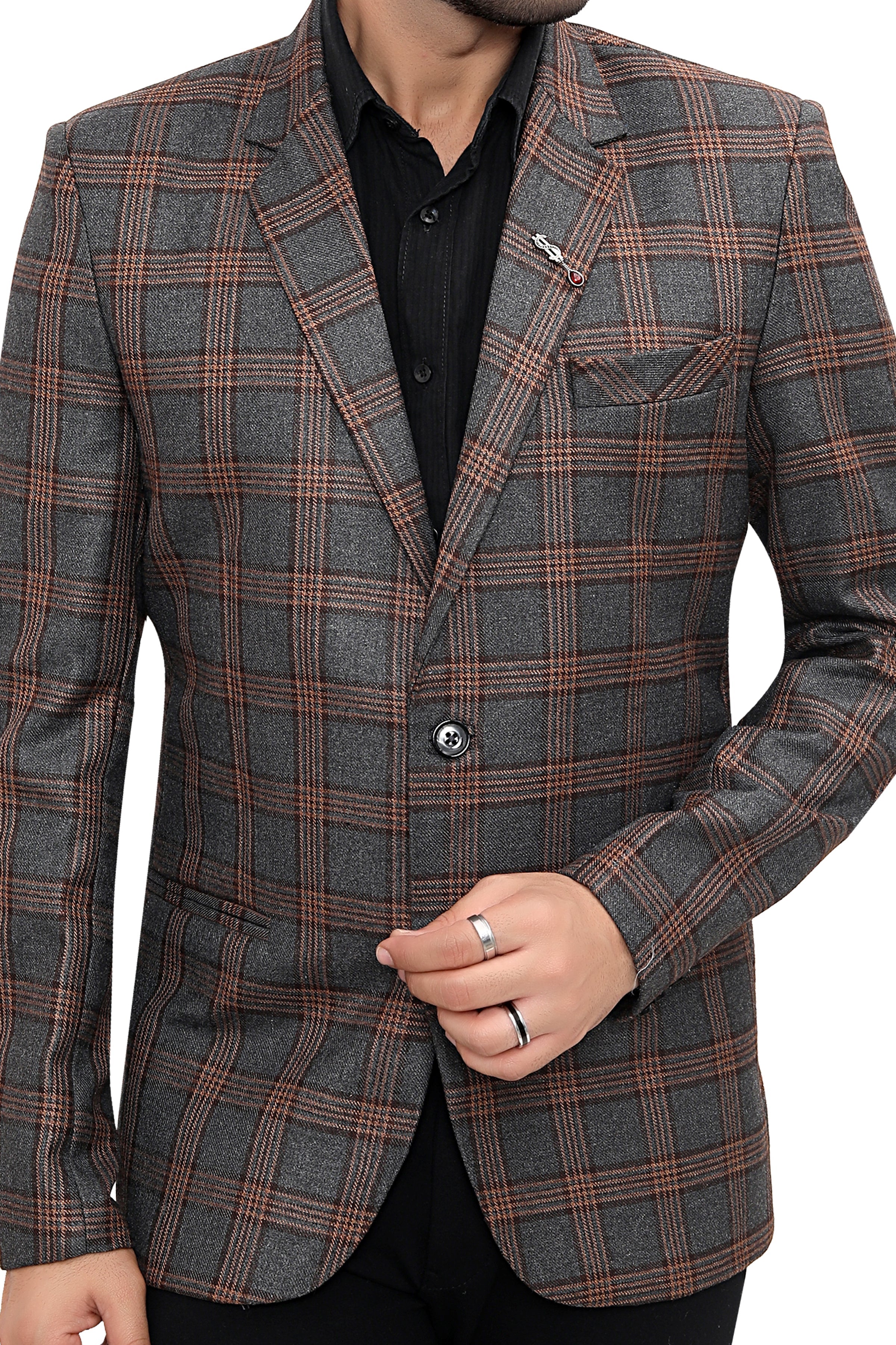 Cotton Blazer for Men - Multicolor | BLDU30007G | DesiQlo
