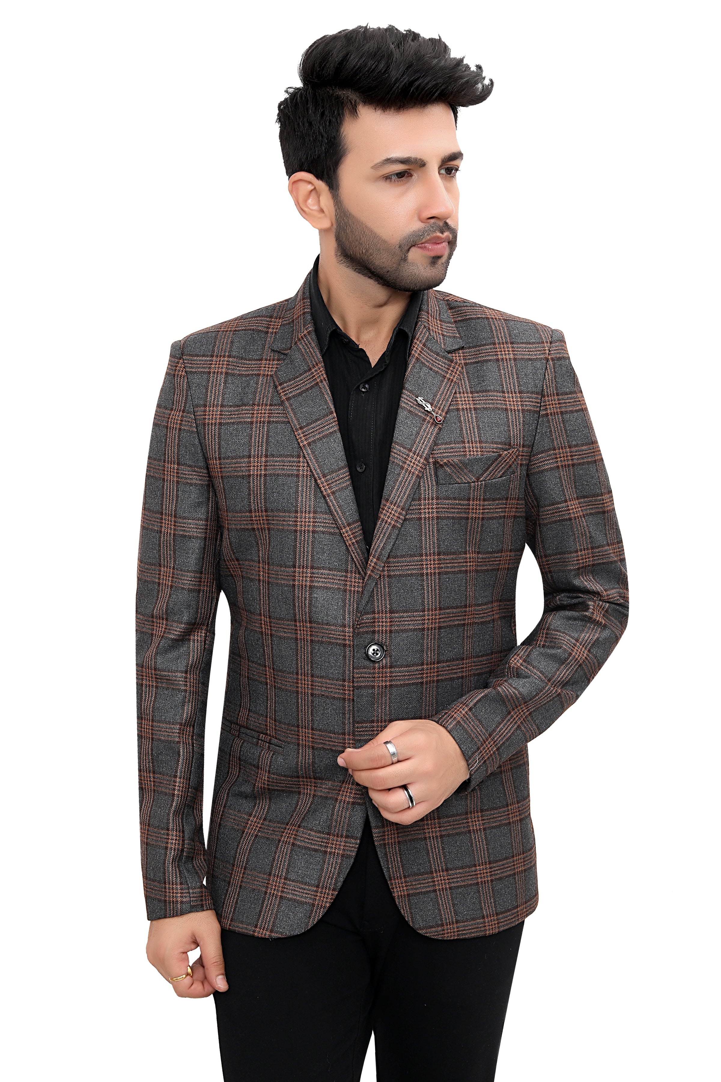 Cotton Blazer for Men - Multicolor | BLDU30007G | DesiQlo
