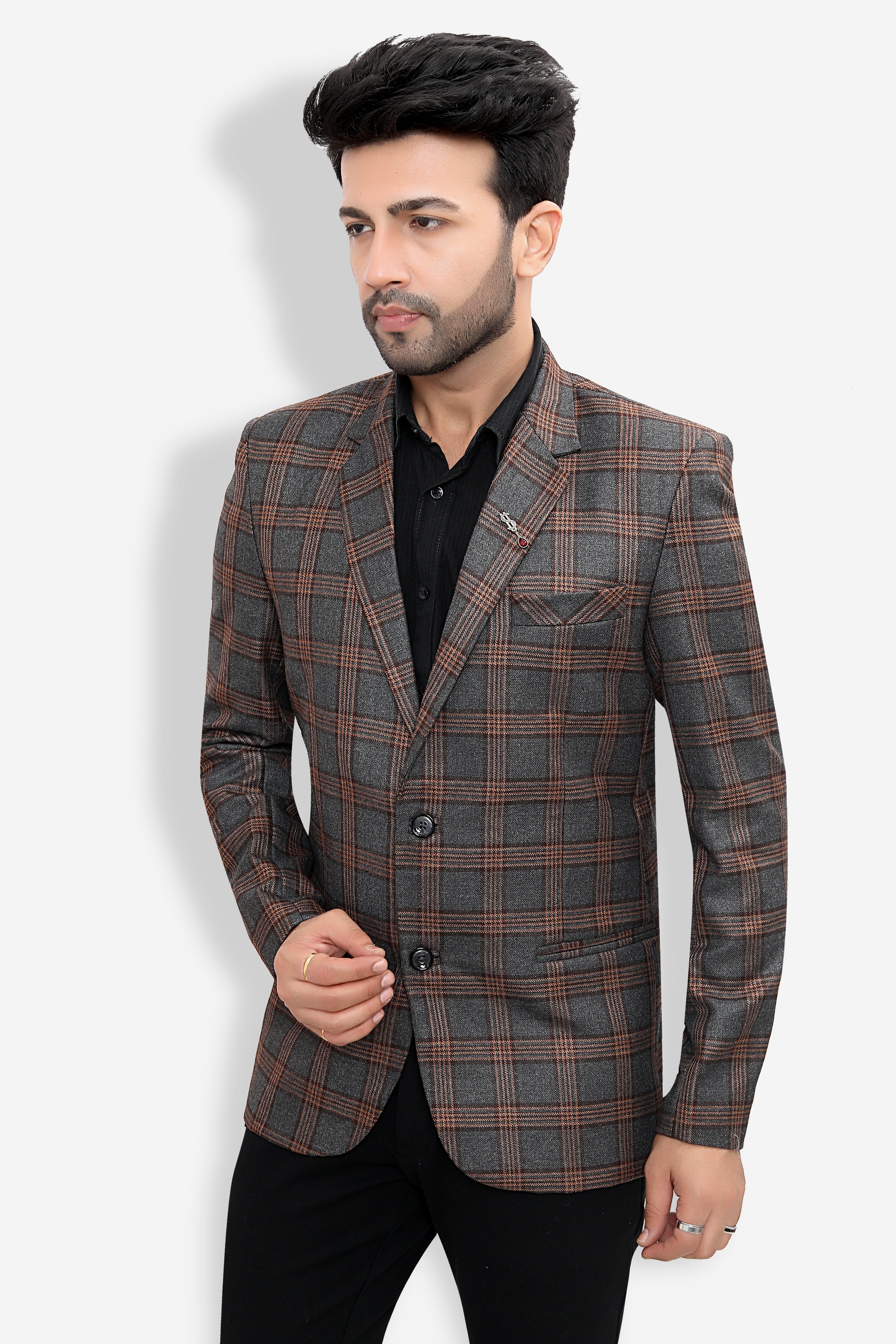 Cotton Blazer for Men - Multicolor | BLDU30007G | DesiQlo