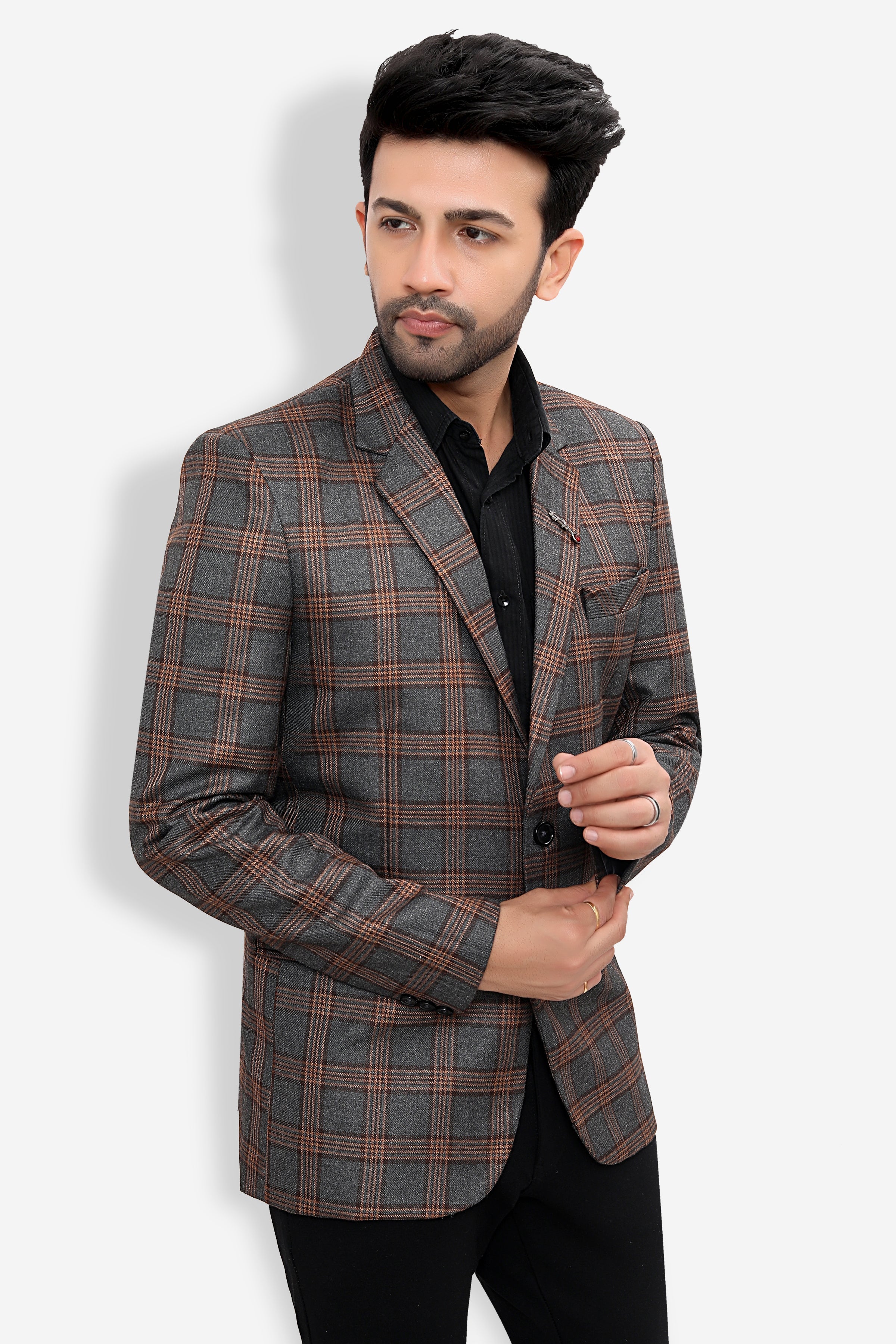 Cotton Blazer for Men - Multicolor | BLDU30007G | DesiQlo