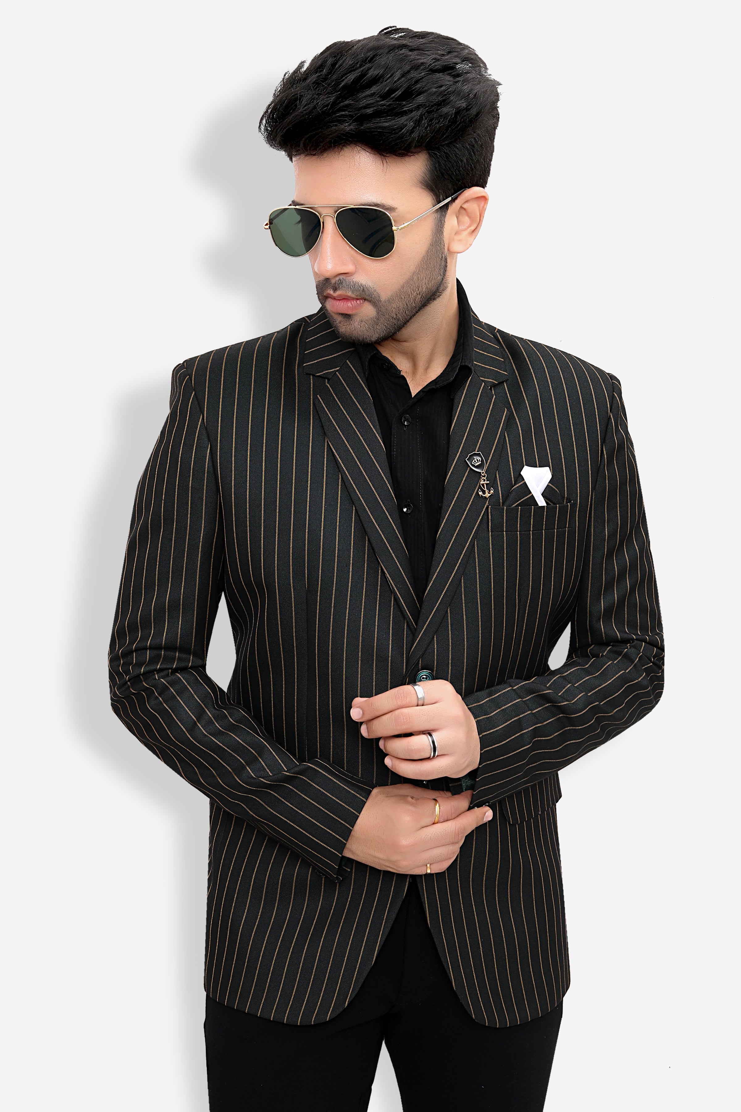 Cotton Blazer for Men - Multicolor | BLDU26001G | DesiQlo