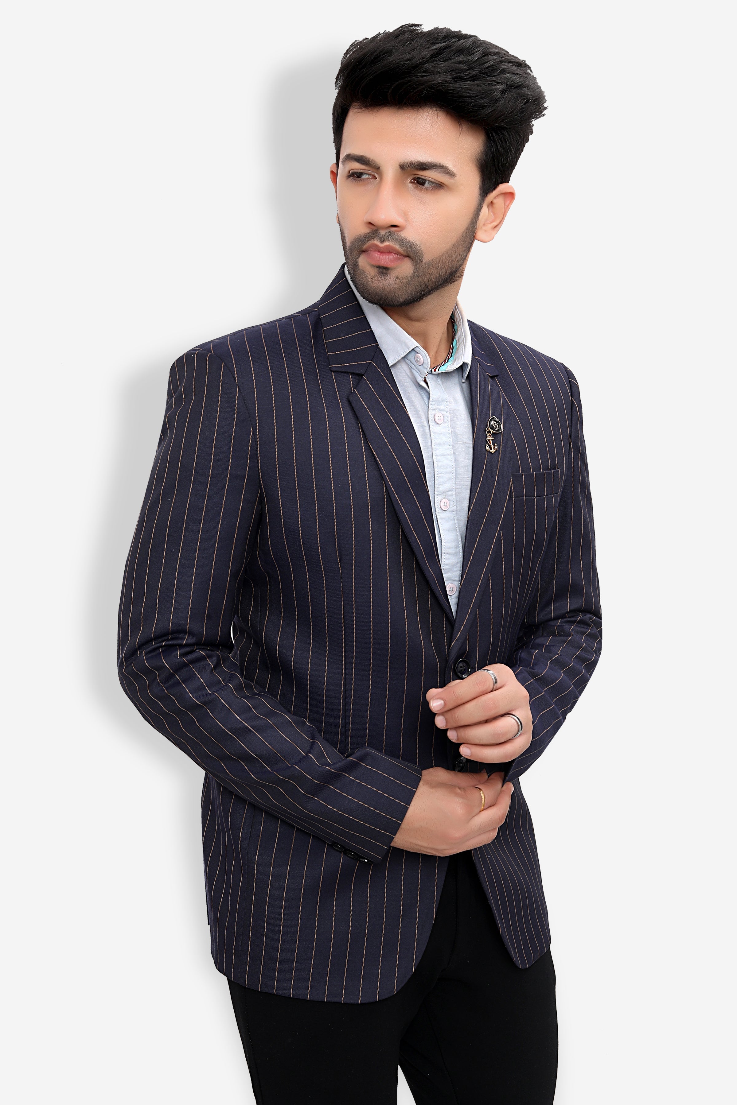 Cotton Blazer for Men - Multicolor | BLDU26003B | DesiQlo