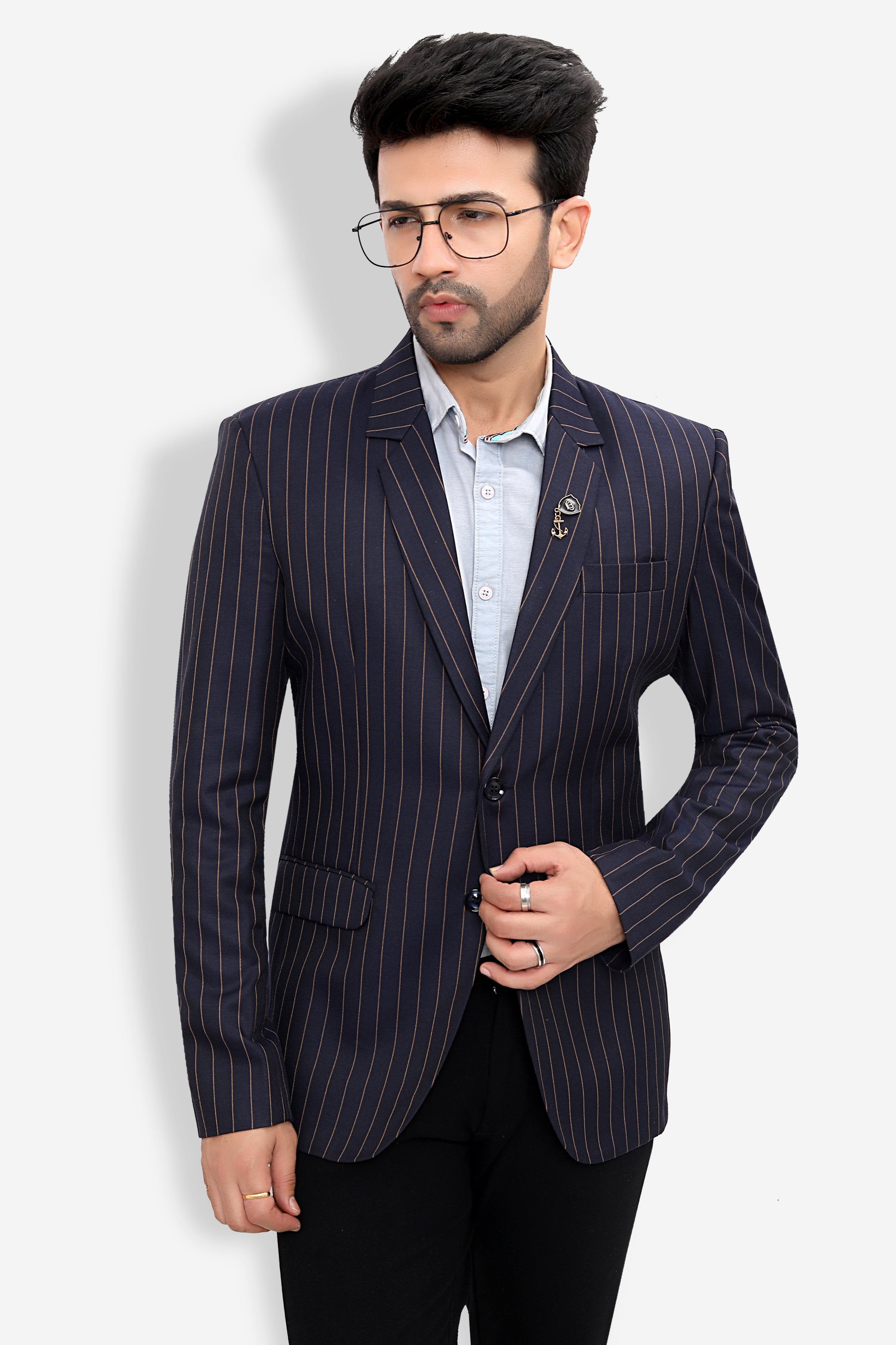 Cotton Blazer for Men - Multicolor | BLDU26003B | DesiQlo